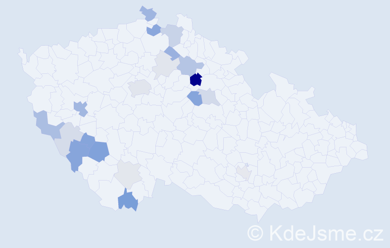 Příjmení: 'Macnerová', počet výskytů 50 v celé ČR