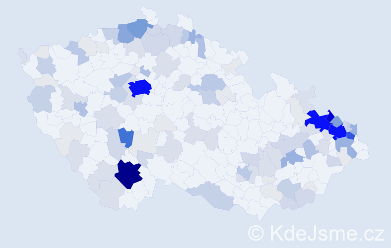 Příjmení: 'Slivka', počet výskytů 483 v celé ČR