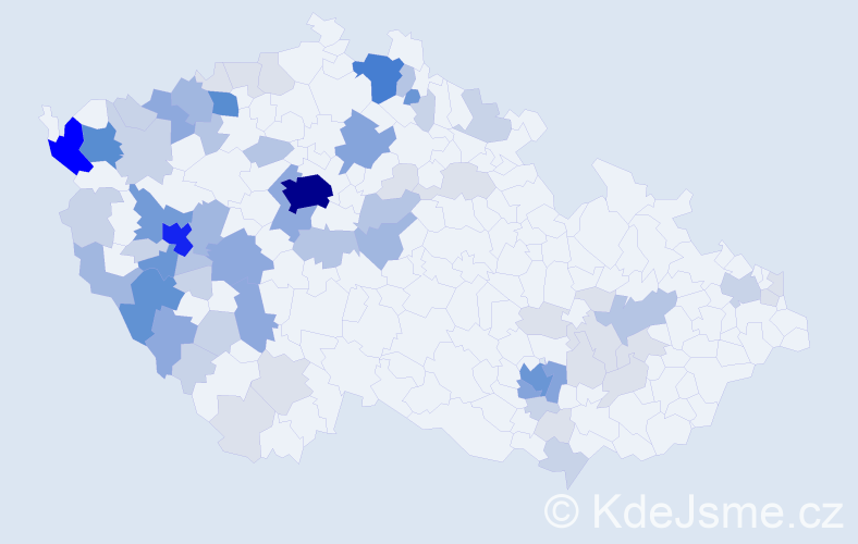 Příjmení: 'Vozka', počet výskytů 257 v celé ČR