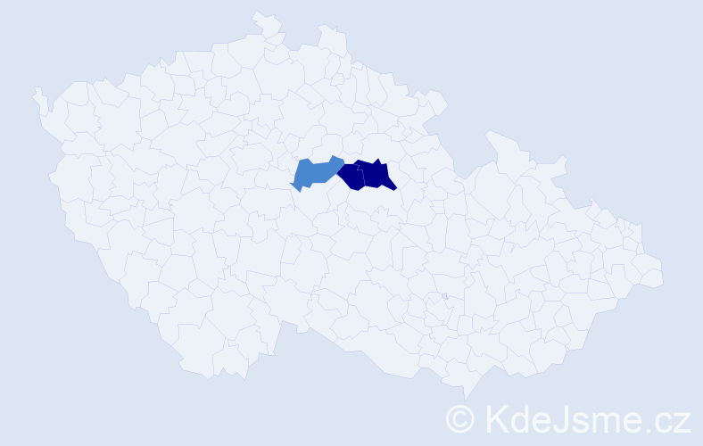 Příjmení: 'Brezai', počet výskytů 7 v celé ČR