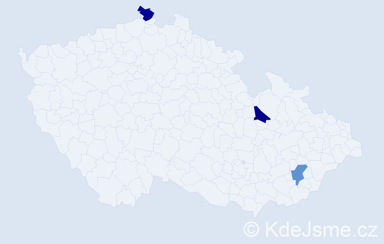 Příjmení: 'Le Van', počet výskytů 3 v celé ČR