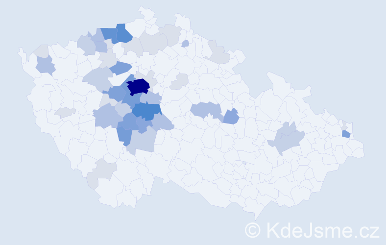 Příjmení: 'Pešata', počet výskytů 149 v celé ČR