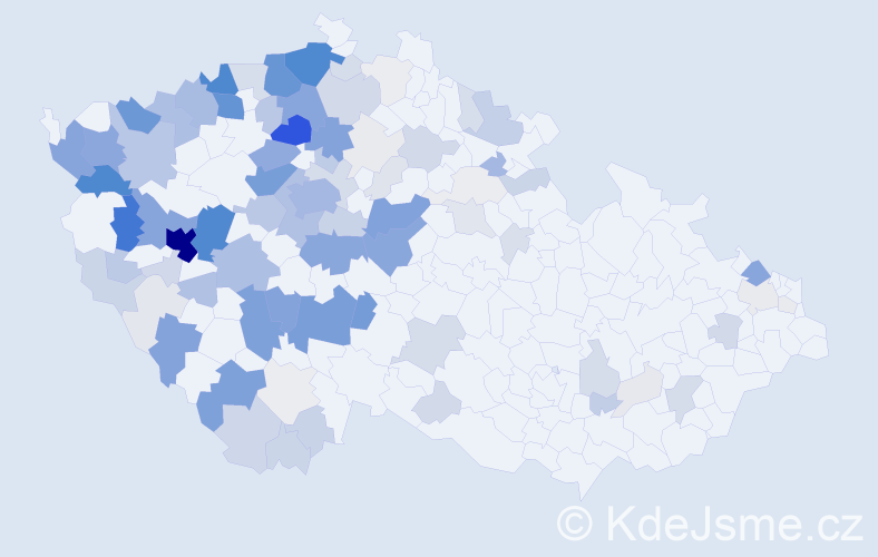 Příjmení: 'Plzáková', počet výskytů 511 v celé ČR