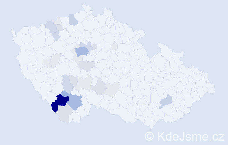 Příjmení: 'Nachlinger', počet výskytů 108 v celé ČR