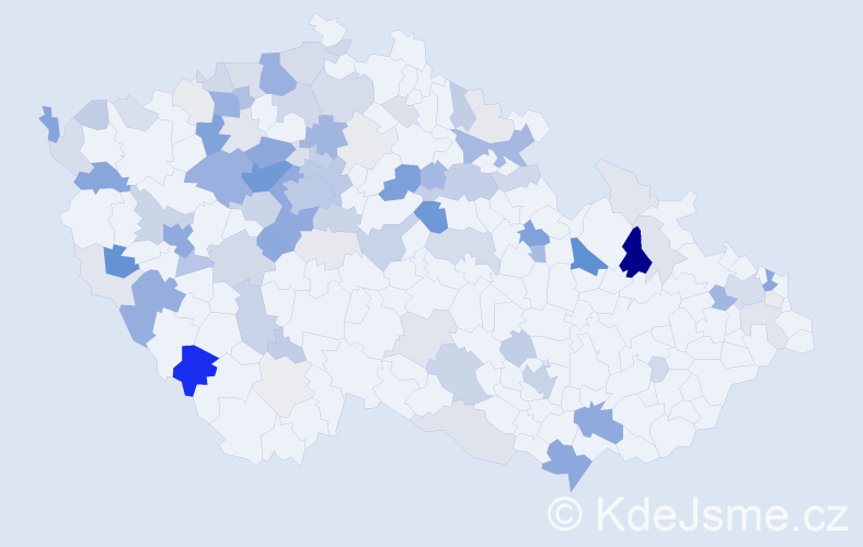 Příjmení: 'Pek', počet výskytů 368 v celé ČR