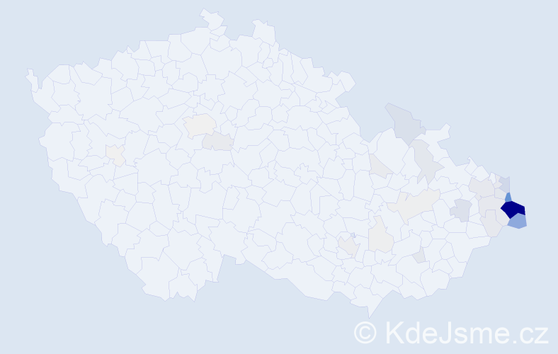 Příjmení: 'Lasota', počet výskytů 192 v celé ČR