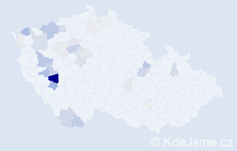 Příjmení: 'Marešková', počet výskytů 104 v celé ČR