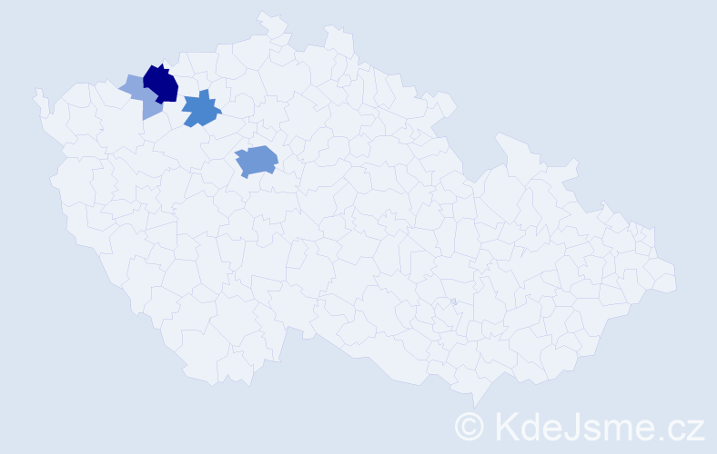 Příjmení: 'Pimplová', počet výskytů 12 v celé ČR