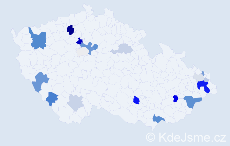 Příjmení: 'Gašková', počet výskytů 40 v celé ČR