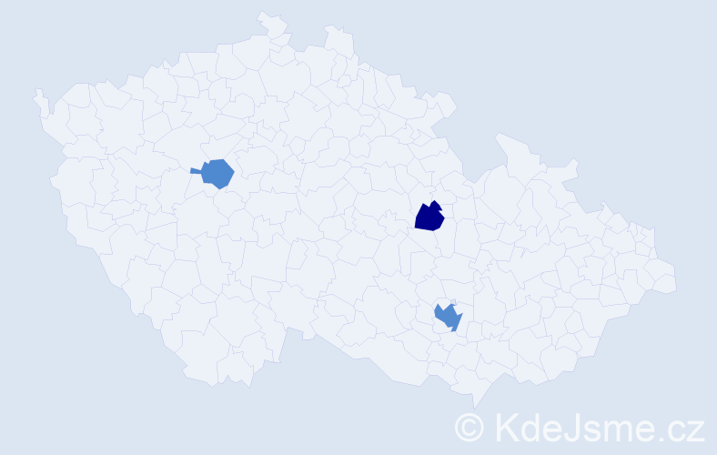 Příjmení: 'Lebar', počet výskytů 6 v celé ČR