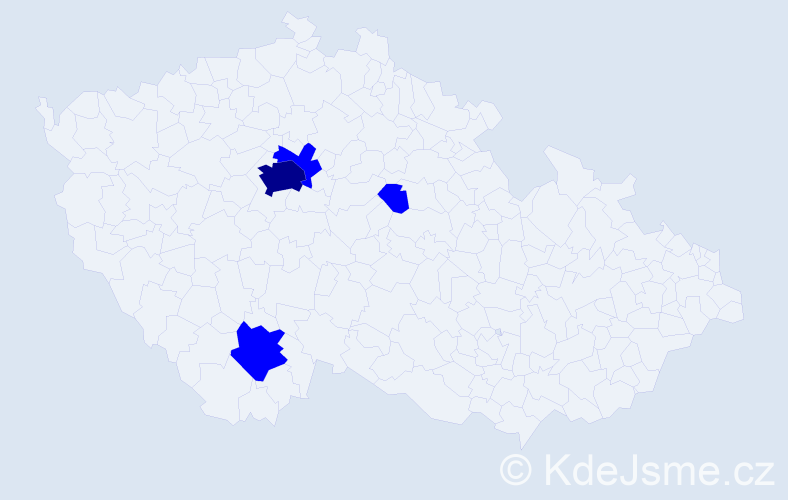 Příjmení: 'Khrystenko', počet výskytů 5 v celé ČR
