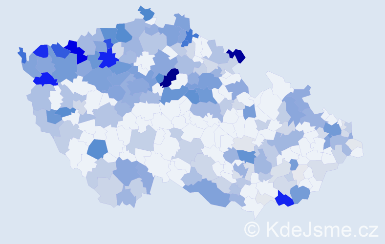 Příjmení: 'Farkaš', počet výskytů 872 v celé ČR