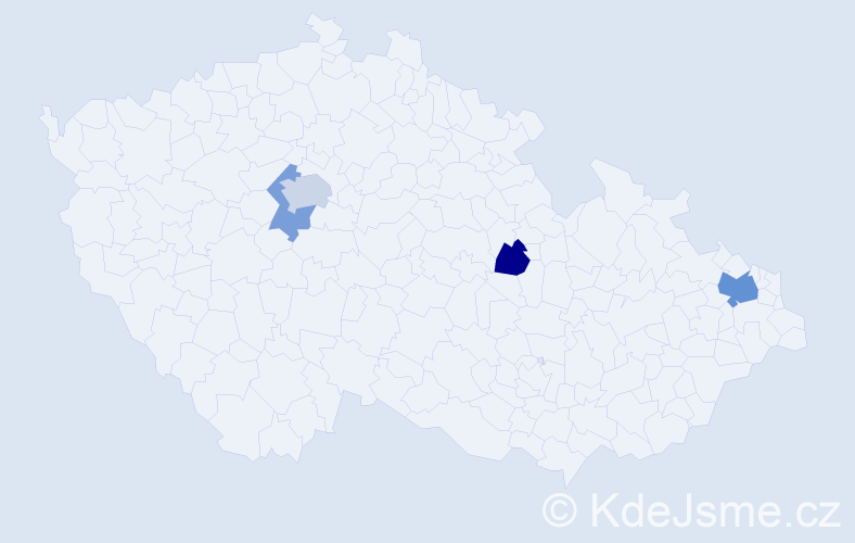 Příjmení: 'Ritzinger', počet výskytů 7 v celé ČR