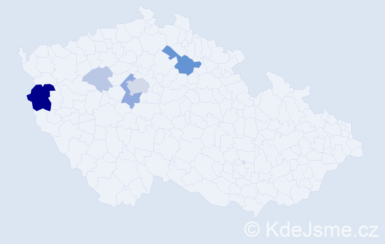 Příjmení: 'Hayerová', počet výskytů 21 v celé ČR