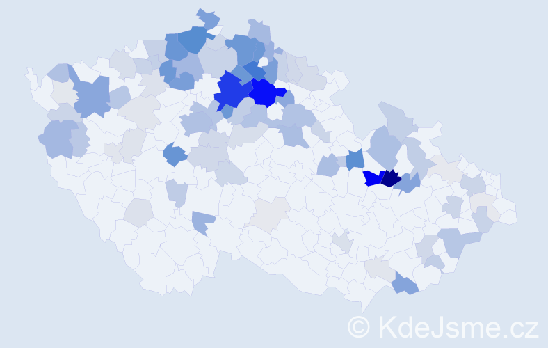 Příjmení: 'Klabanová', počet výskytů 359 v celé ČR