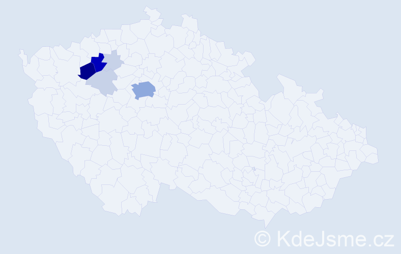 Příjmení: 'Milenko', počet výskytů 27 v celé ČR