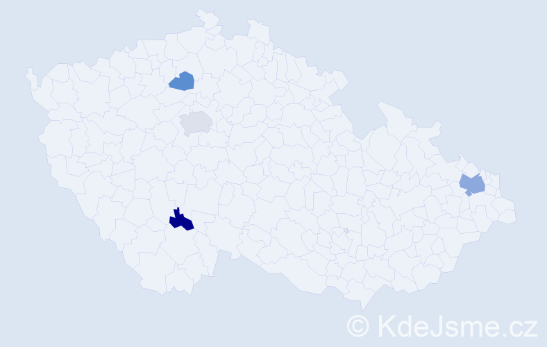 Příjmení: 'Martinčáková', počet výskytů 7 v celé ČR