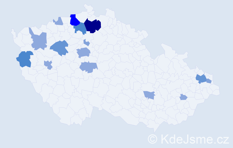 Příjmení: 'Hetto', počet výskytů 39 v celé ČR