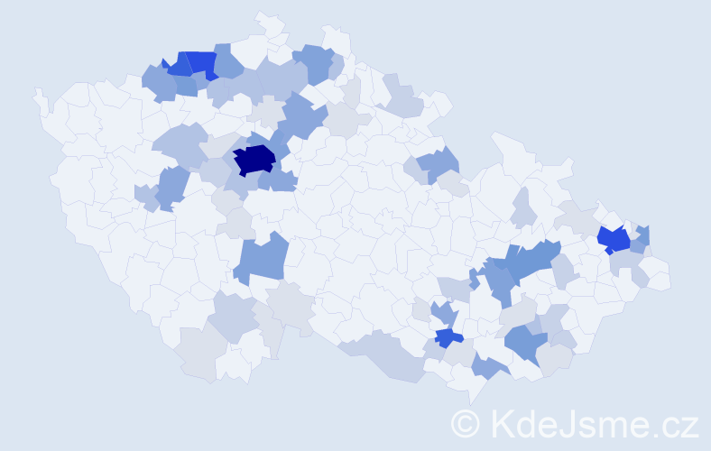Příjmení: 'Gärtnerová', počet výskytů 247 v celé ČR