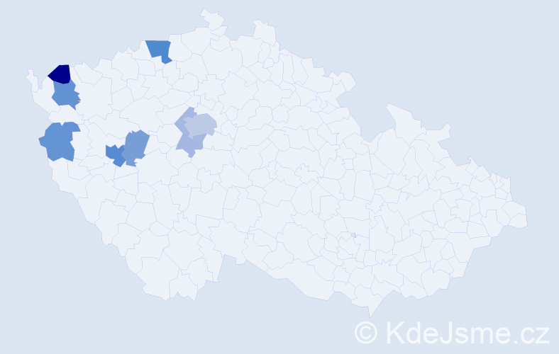 Příjmení: 'Todlová', počet výskytů 18 v celé ČR