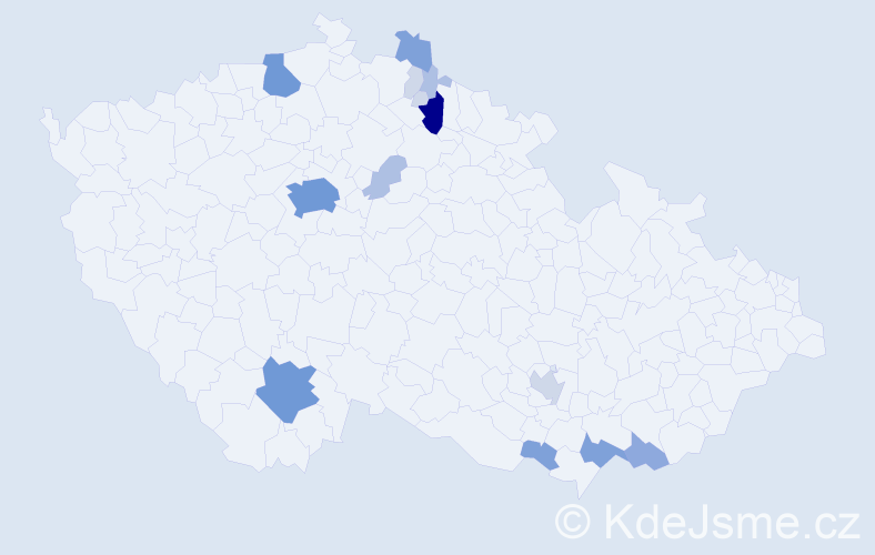 Příjmení: 'Babec', počet výskytů 52 v celé ČR