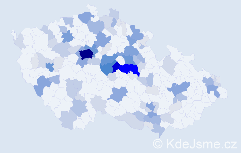Příjmení: 'Bohatá', počet výskytů 381 v celé ČR