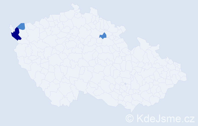 Příjmení: 'Skubenič', počet výskytů 5 v celé ČR