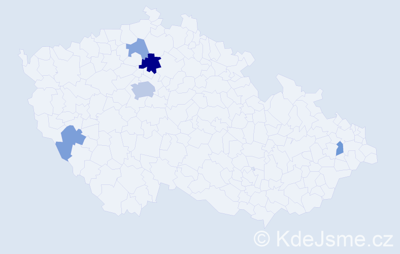 Příjmení: 'Robochová', počet výskytů 11 v celé ČR