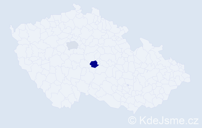 Příjmení: 'Ackerman', počet výskytů 8 v celé ČR