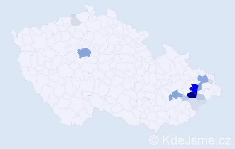 Příjmení: 'Kremel', počet výskytů 54 v celé ČR