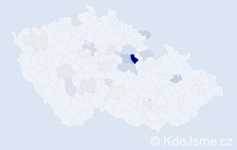 Příjmení: 'Velinský', počet výskytů 98 v celé ČR