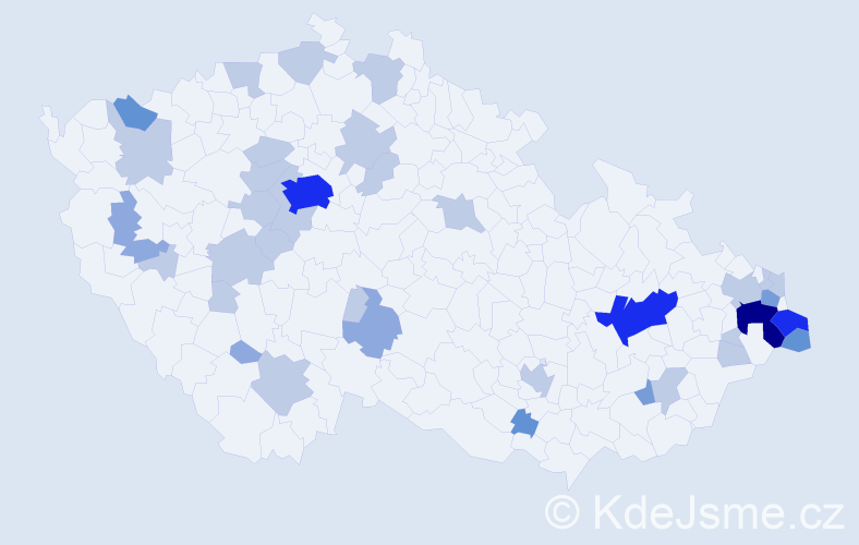 Příjmení: 'Malik', počet výskytů 81 v celé ČR