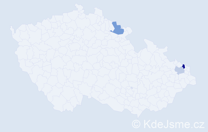 Příjmení: 'Koltunová', počet výskytů 7 v celé ČR