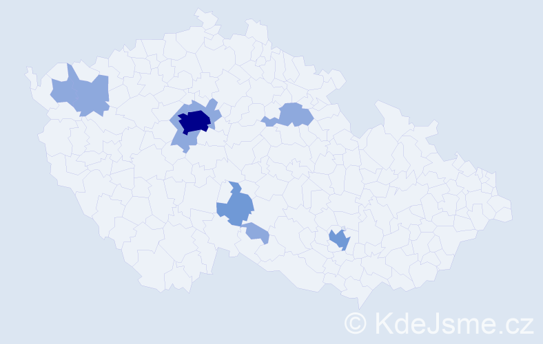 Příjmení: 'Fejlek', počet výskytů 16 v celé ČR