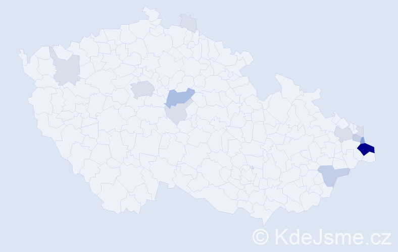 Příjmení: 'Liszková', počet výskytů 39 v celé ČR