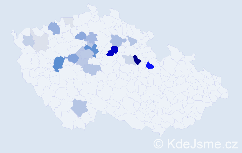 Příjmení: 'Karbulka', počet výskytů 86 v celé ČR