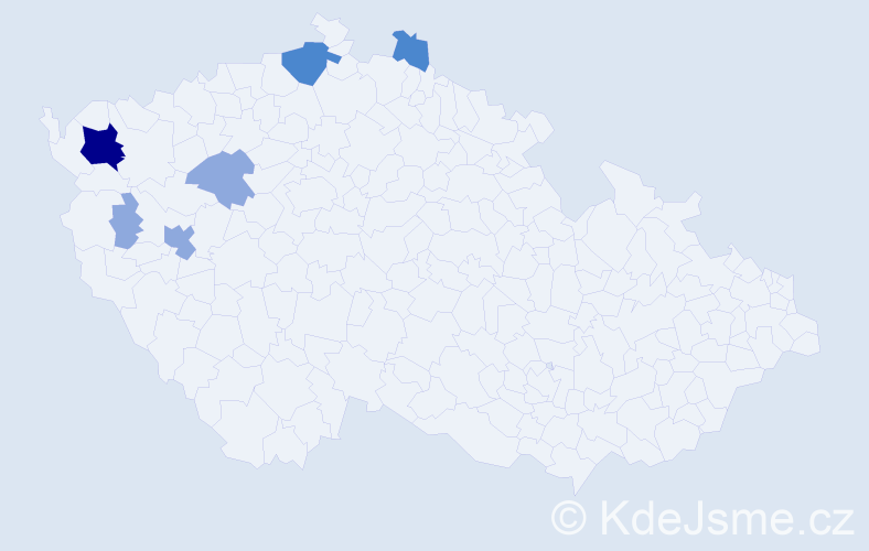 Příjmení: 'Semerádt', počet výskytů 12 v celé ČR