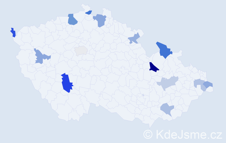 Příjmení: 'Basarabová', počet výskytů 22 v celé ČR