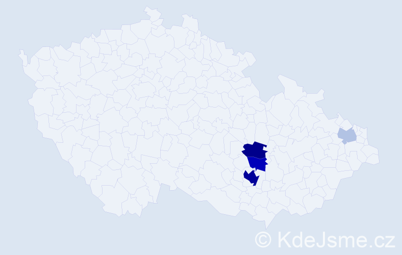 Příjmení: 'Svanovská', počet výskytů 14 v celé ČR