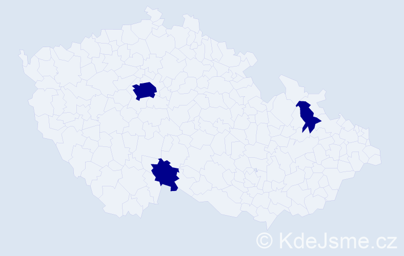 Příjmení: 'Pressburger', počet výskytů 3 v celé ČR