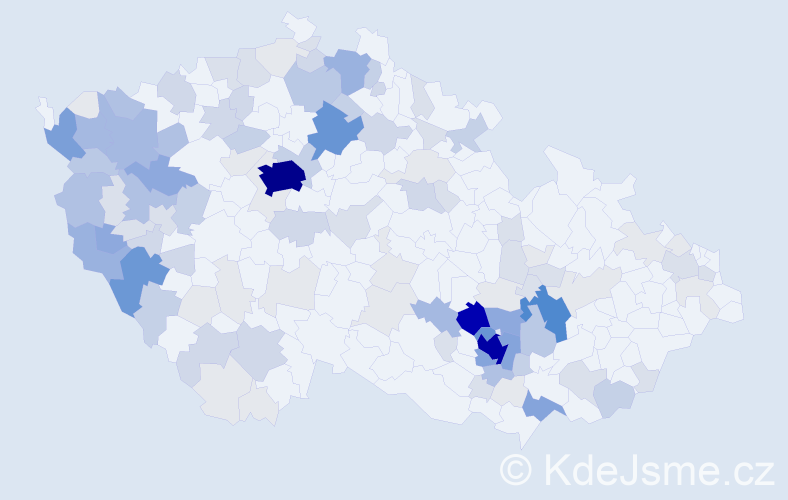 Příjmení: 'Balák', počet výskytů 480 v celé ČR