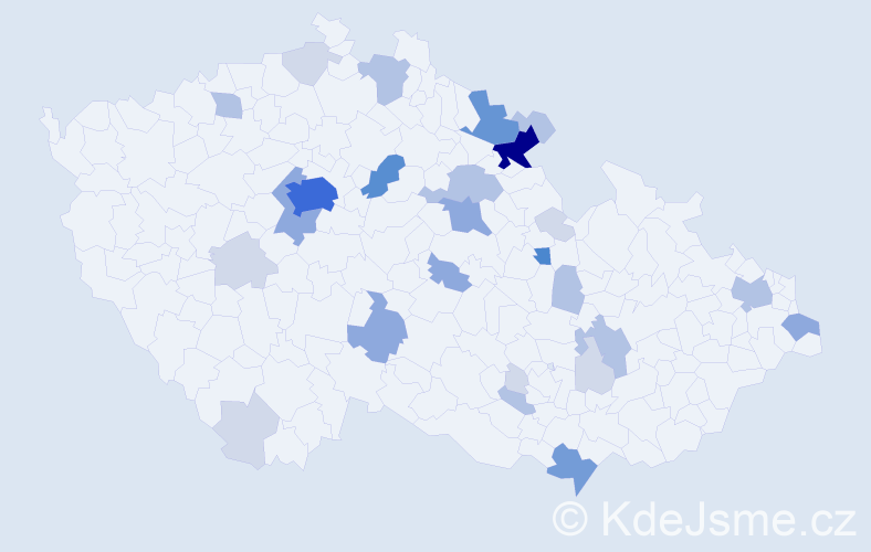 Příjmení: 'Rufer', počet výskytů 88 v celé ČR