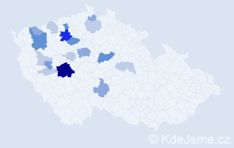 Příjmení: 'Záborec', počet výskytů 51 v celé ČR