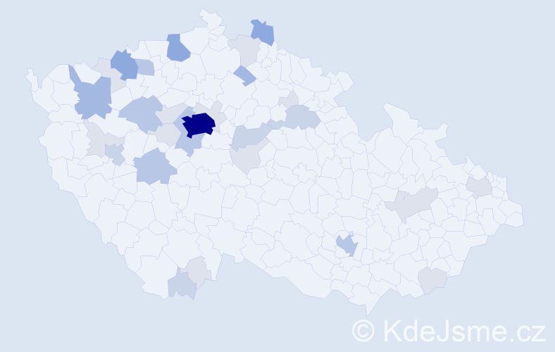 Příjmení: 'Bondar', počet výskytů 84 v celé ČR