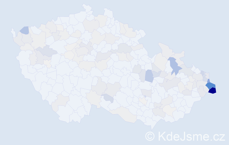 Příjmení: 'Bocková', počet výskytů 531 v celé ČR