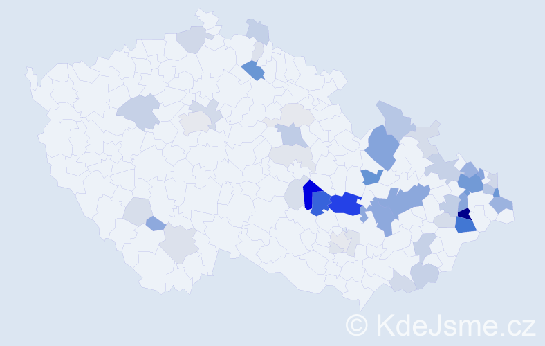 Příjmení: 'Gerlich', počet výskytů 169 v celé ČR