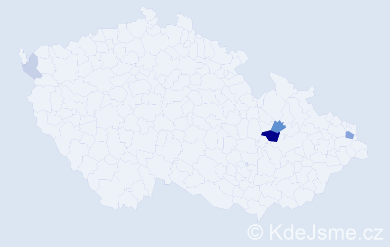 Příjmení: 'Náterová', počet výskytů 12 v celé ČR