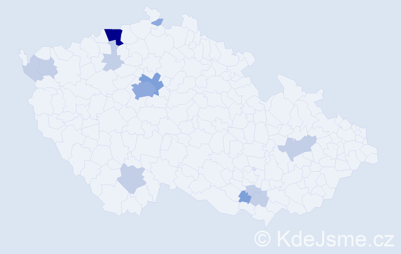 Příjmení: 'Birkner', počet výskytů 29 v celé ČR
