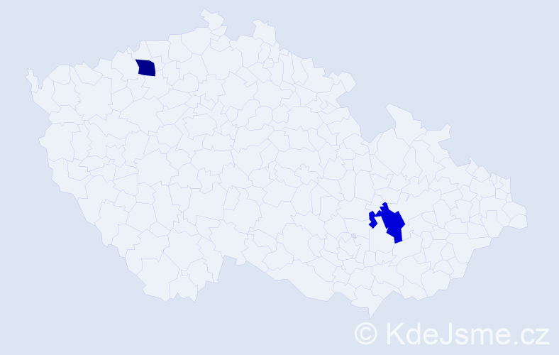 Příjmení: 'Rea', počet výskytů 2 v celé ČR