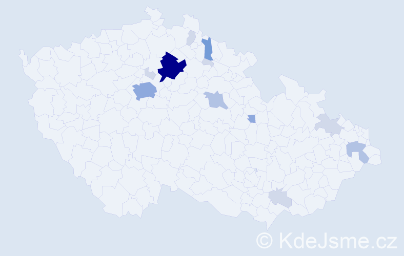 Příjmení: 'Ginzlová', počet výskytů 36 v celé ČR